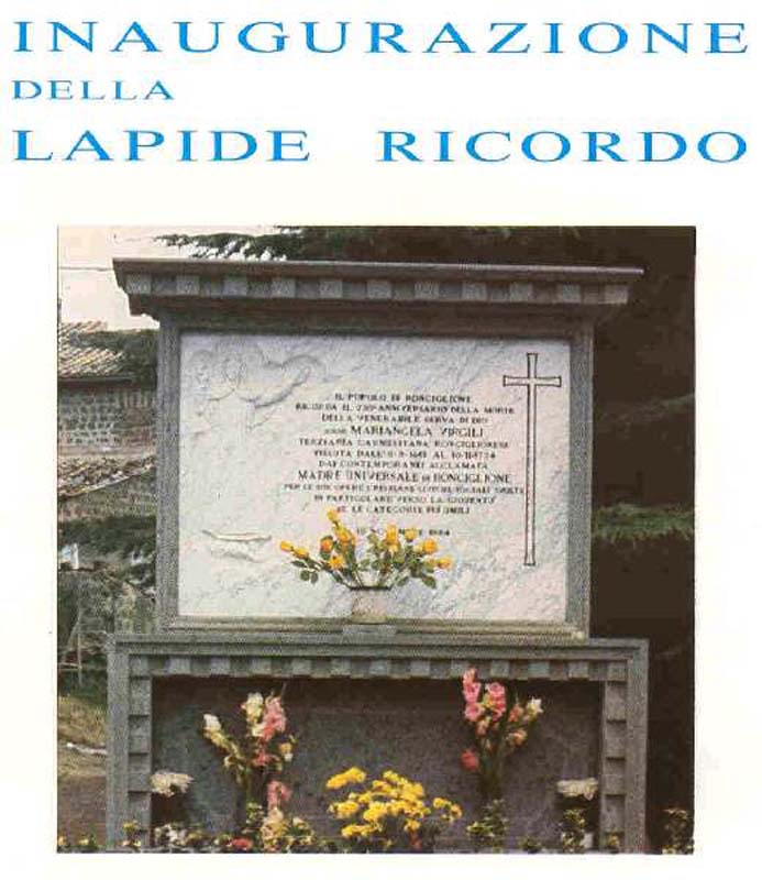 ronciglione lapide monumento