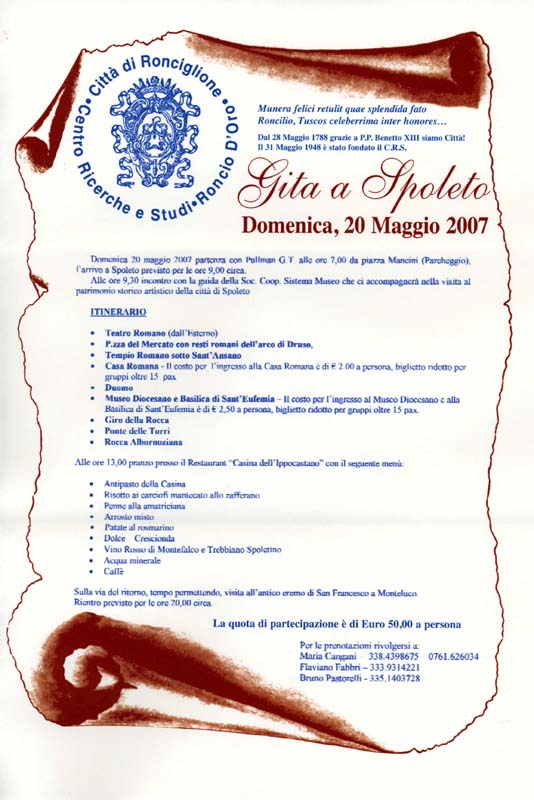 Centro Ricerche studi Ronciglione - gita a Spoleto - 01